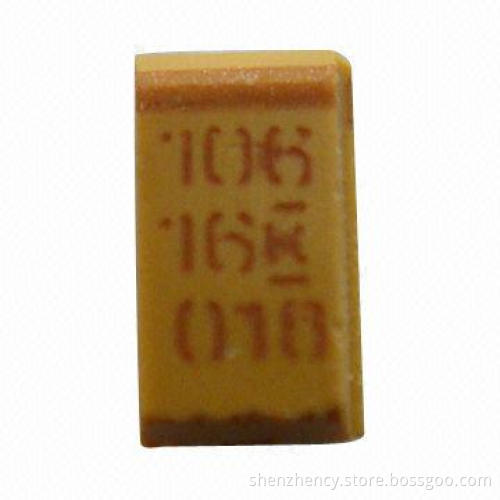 Tantalum Capacitor, T491A106K016AT with Rated Voltages of 4 to 50V and Lifespan of 2,000 Hours
